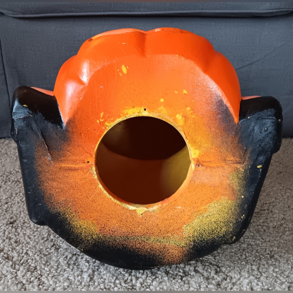 Vintage Halloween Black Cat & Pumpkin Foam Blow Mold Decoration - Picture 4 of 4